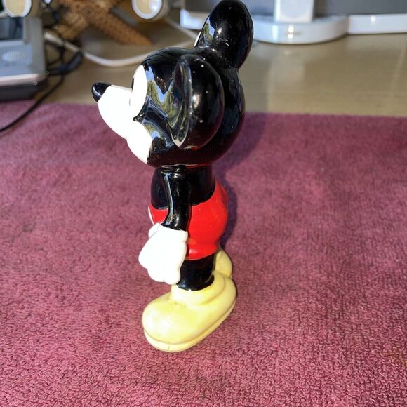 1985 Disney Mickey Mouse Hi Pie-Eye Ceramic Figurine Made in Japan 5” Tall - Picture 2 of 5